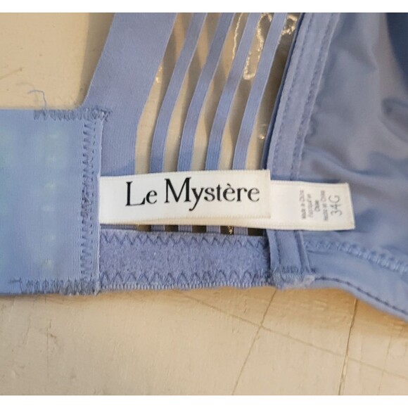 Le Mystere Bra 34G Blue T Shirt Lined Underwire Back Closure Smooth Profile - Picture 5 of 10